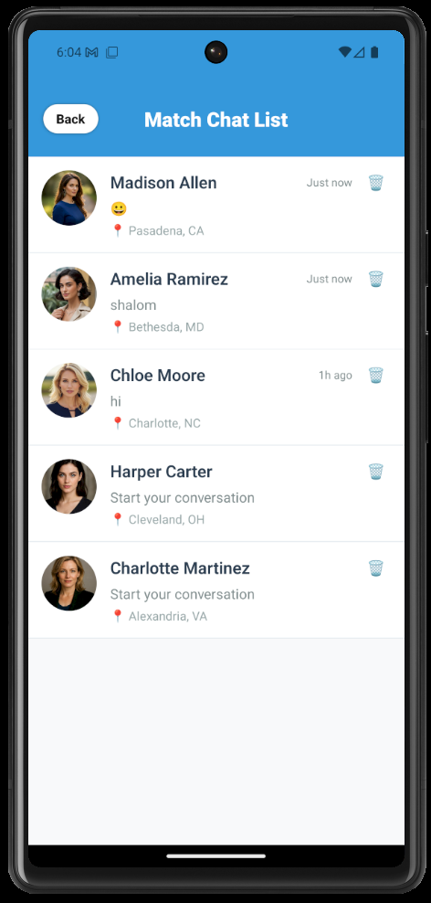 Soul2Search chat list screenshot